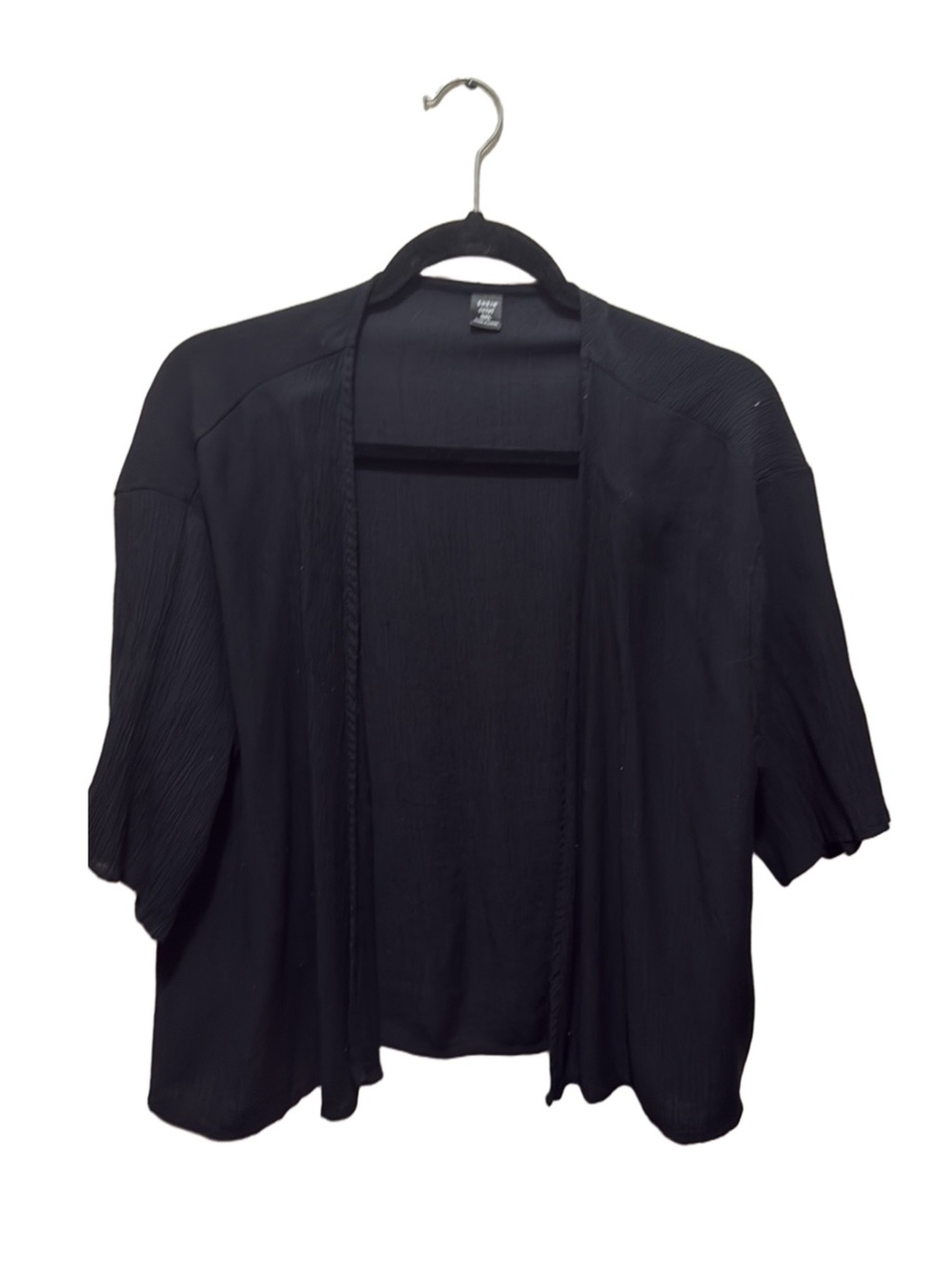Black Open-Front Women's Sweater Cardigan